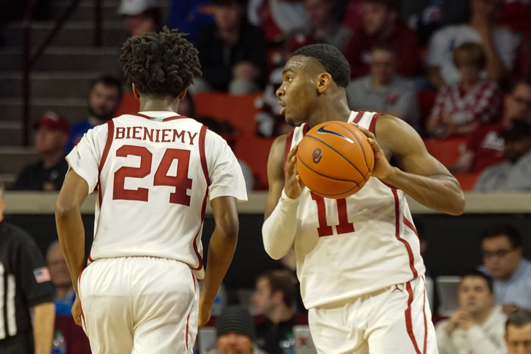 Jamal Bieniemy and De'Vion Harmon